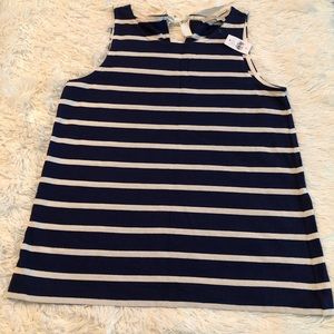 NWT LOFT Striped Tie Back Top Size S